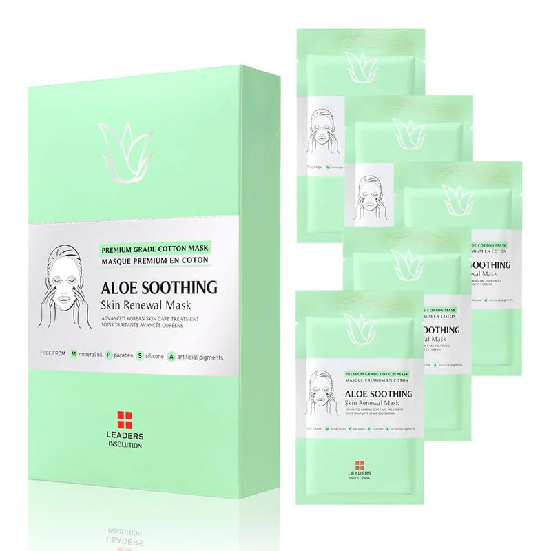 Leaders Aloe Soothing Skin Renewal Mask 5 sheets/box