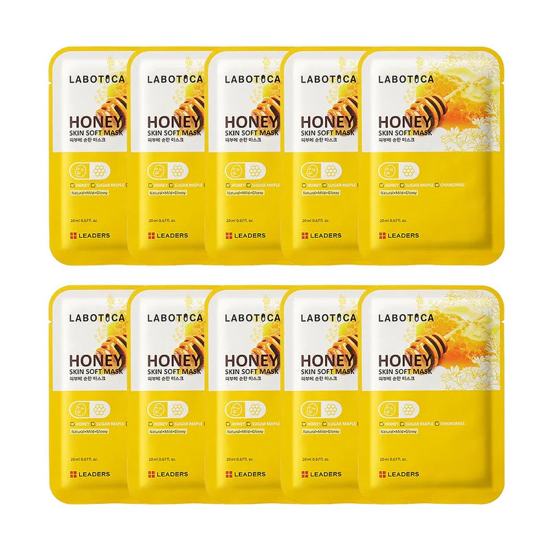 Leaders Skin Soft Mask Honey 10 sheets/box