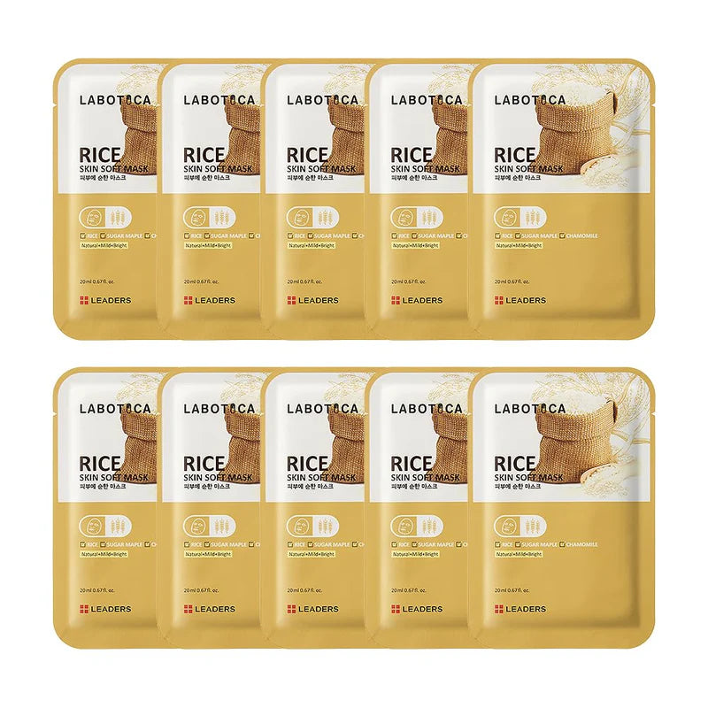 Leaders Skin Soft Mask Rice 10 sheets/box