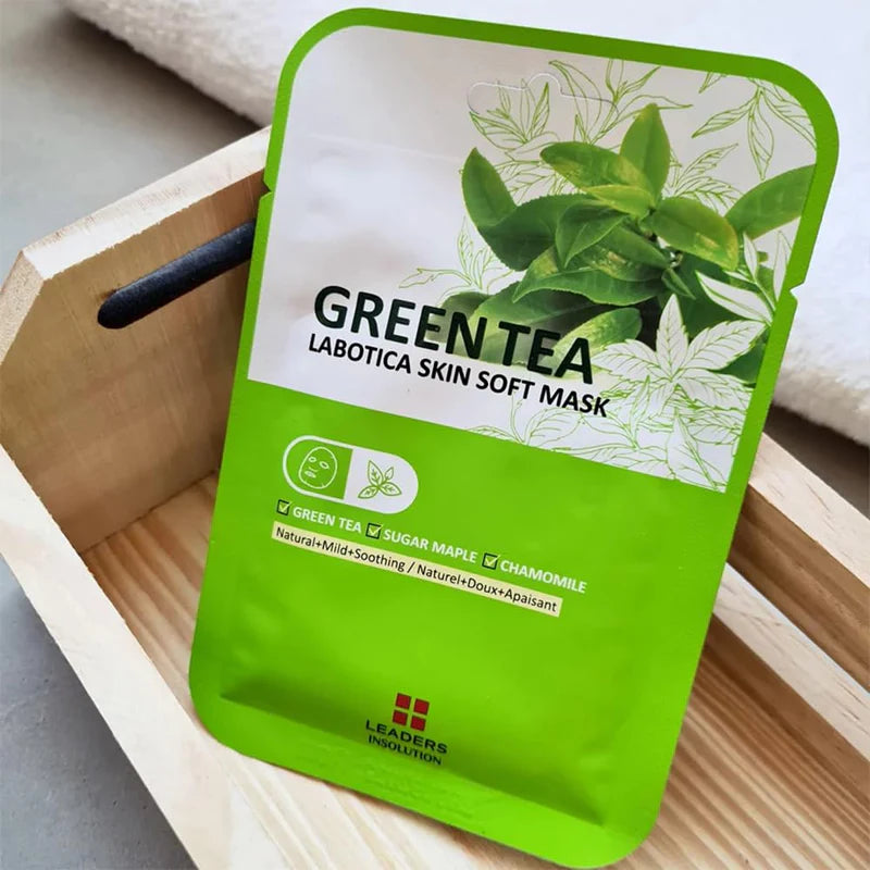 Leaders Skin Soft Mask Green Tea 10 sheets/box