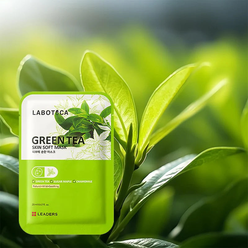 Leaders Skin Soft Mask Green Tea 10 sheets/box